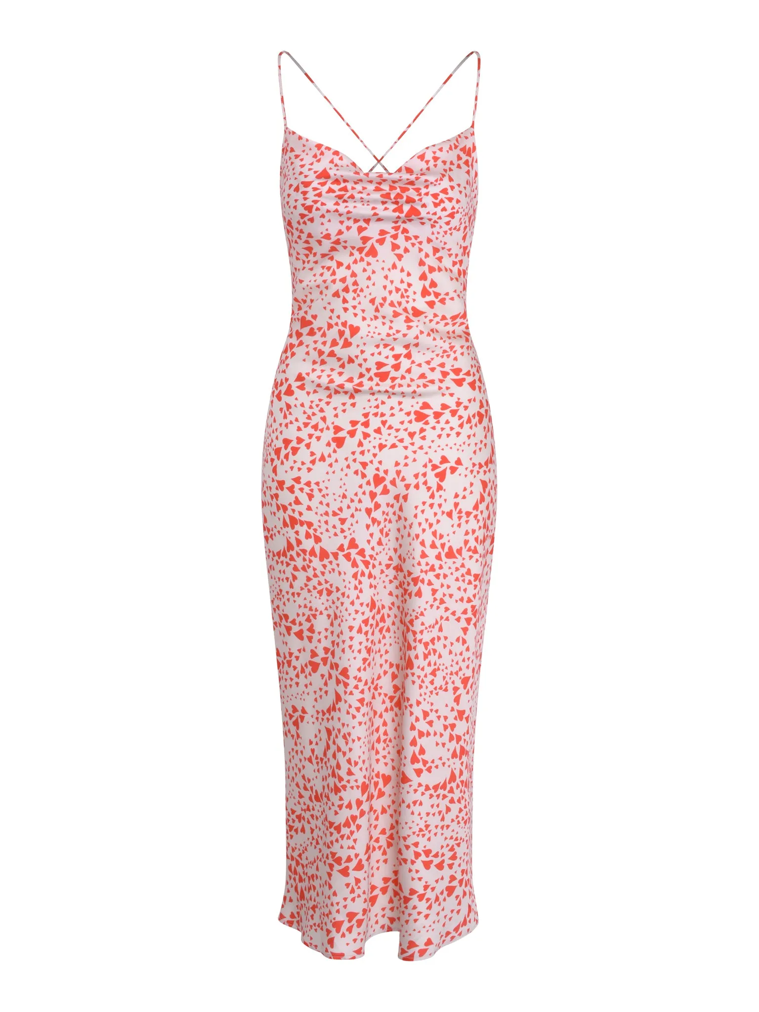 Riviera Midi Dress in Heart Print