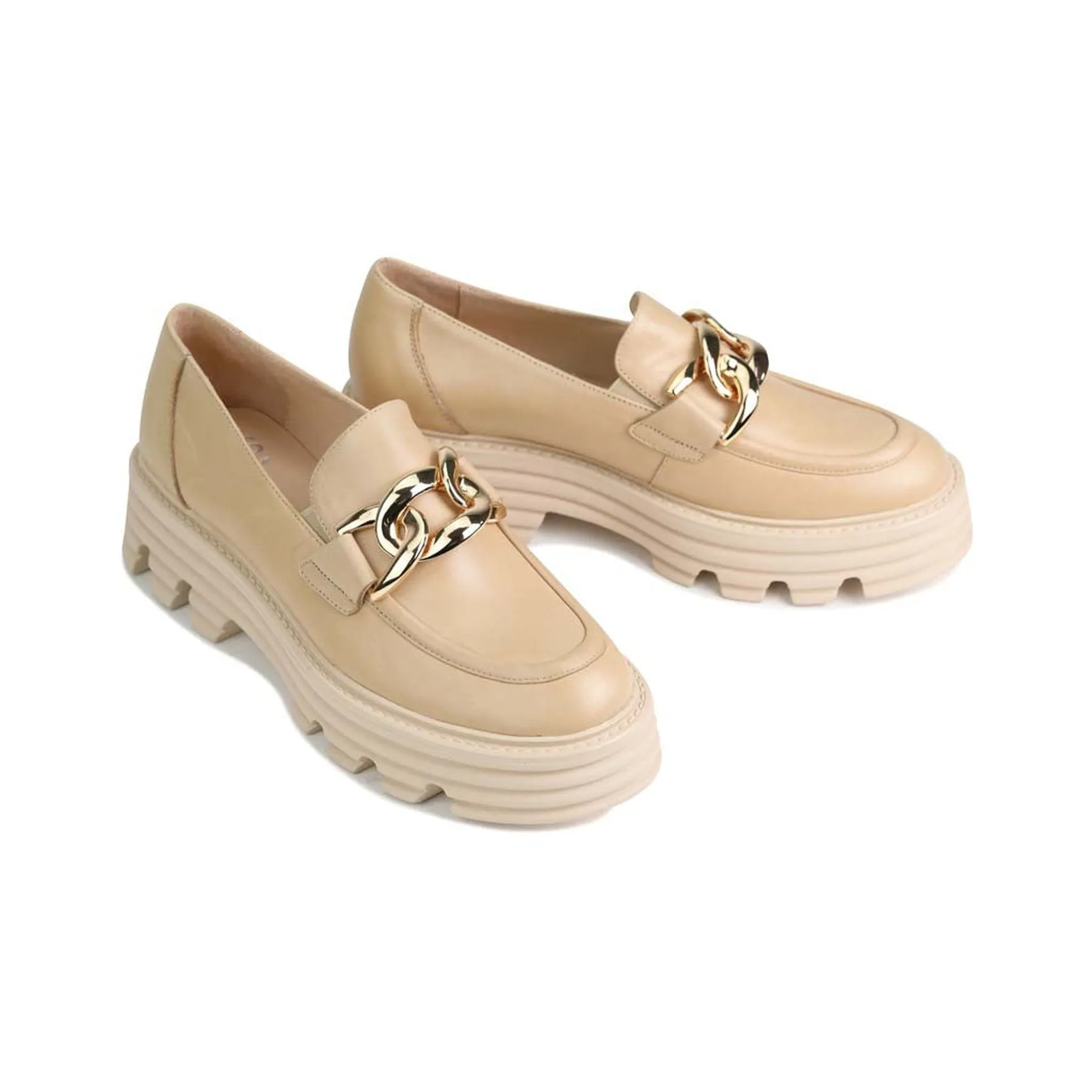 SAMIRA LEATHER CHUNKY LOAFERS