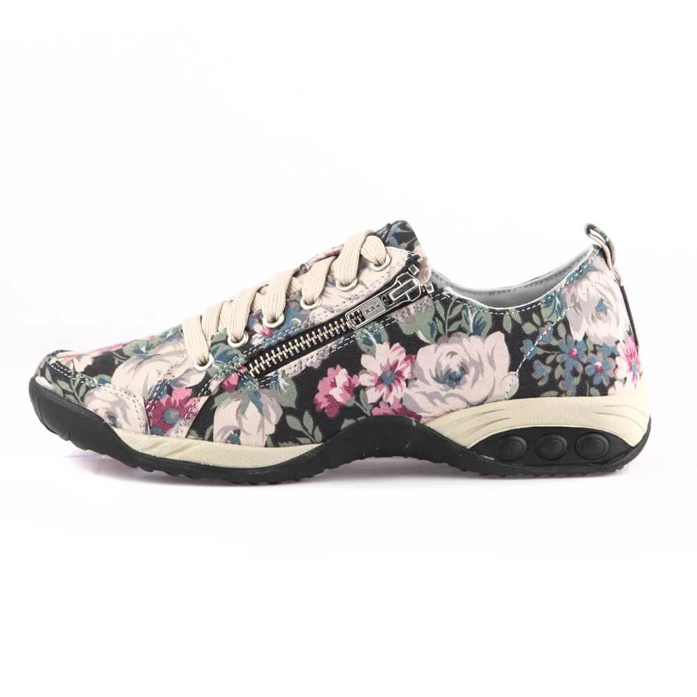 Sienna Prints Women's Side Zip Sport Casual Shoe