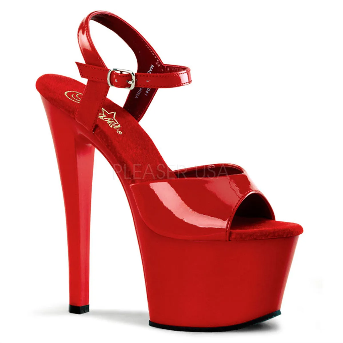 Sky-309 Red, 7" Heels