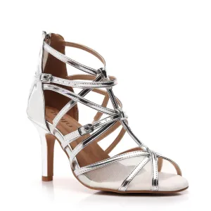 Skylar Wide Fit - Silver Shiny Patent - Street Sole