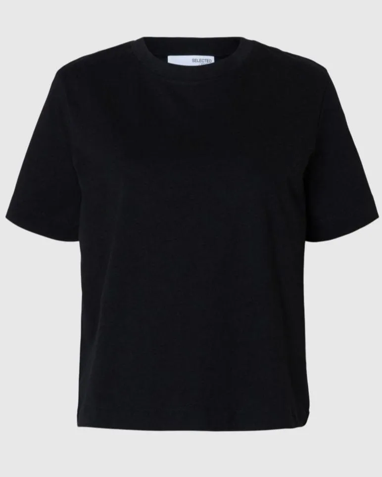 SLFESSENTIAL SS BOXY TEE | BLACK