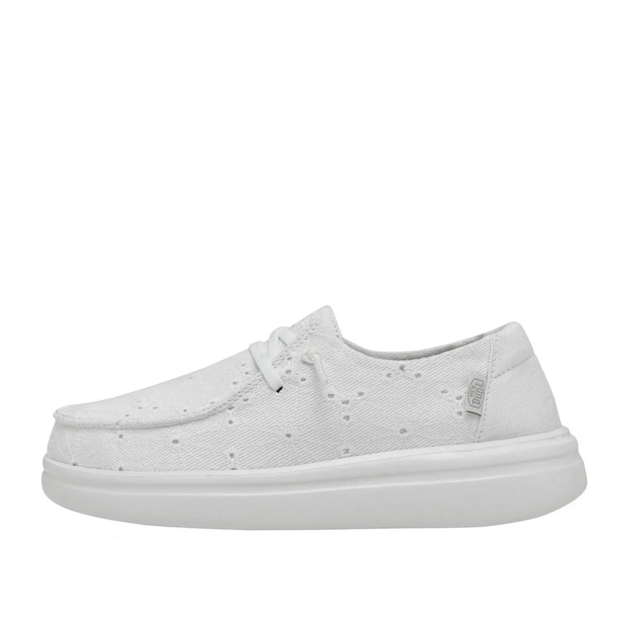 Sneakers Donna Hey Dude Wendy Rise Eyelet W Bianco