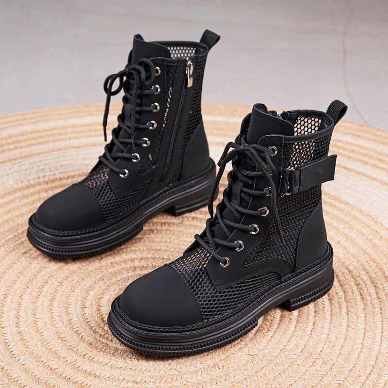 Summer Mesh Breathable Zipper Women's Boots