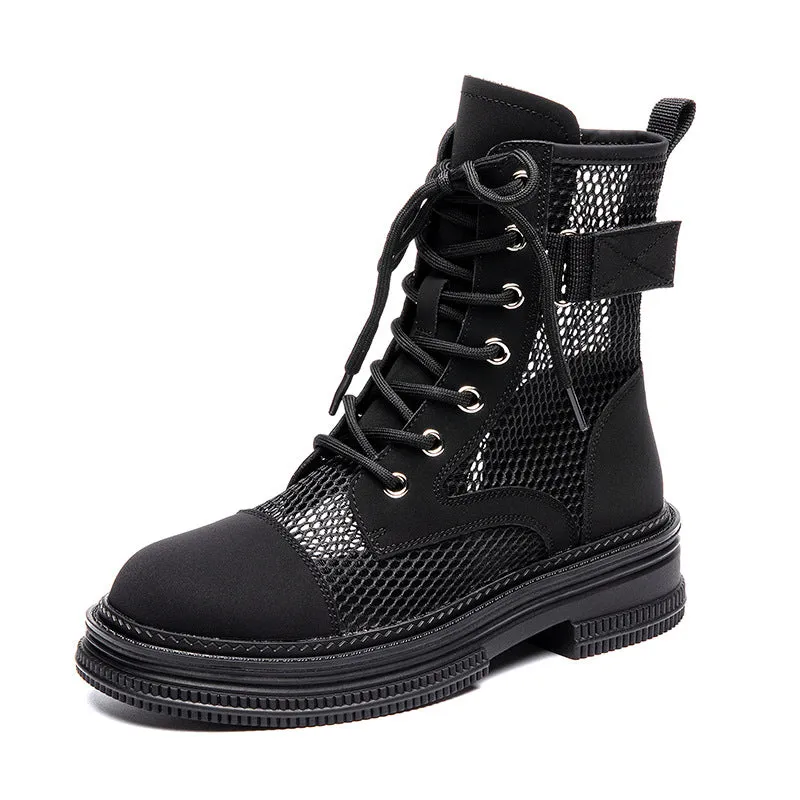 Summer Mesh Breathable Zipper Women's Boots