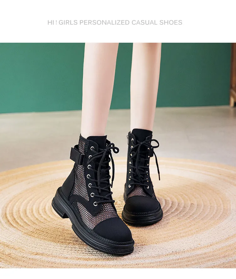 Summer Mesh Breathable Zipper Women's Boots