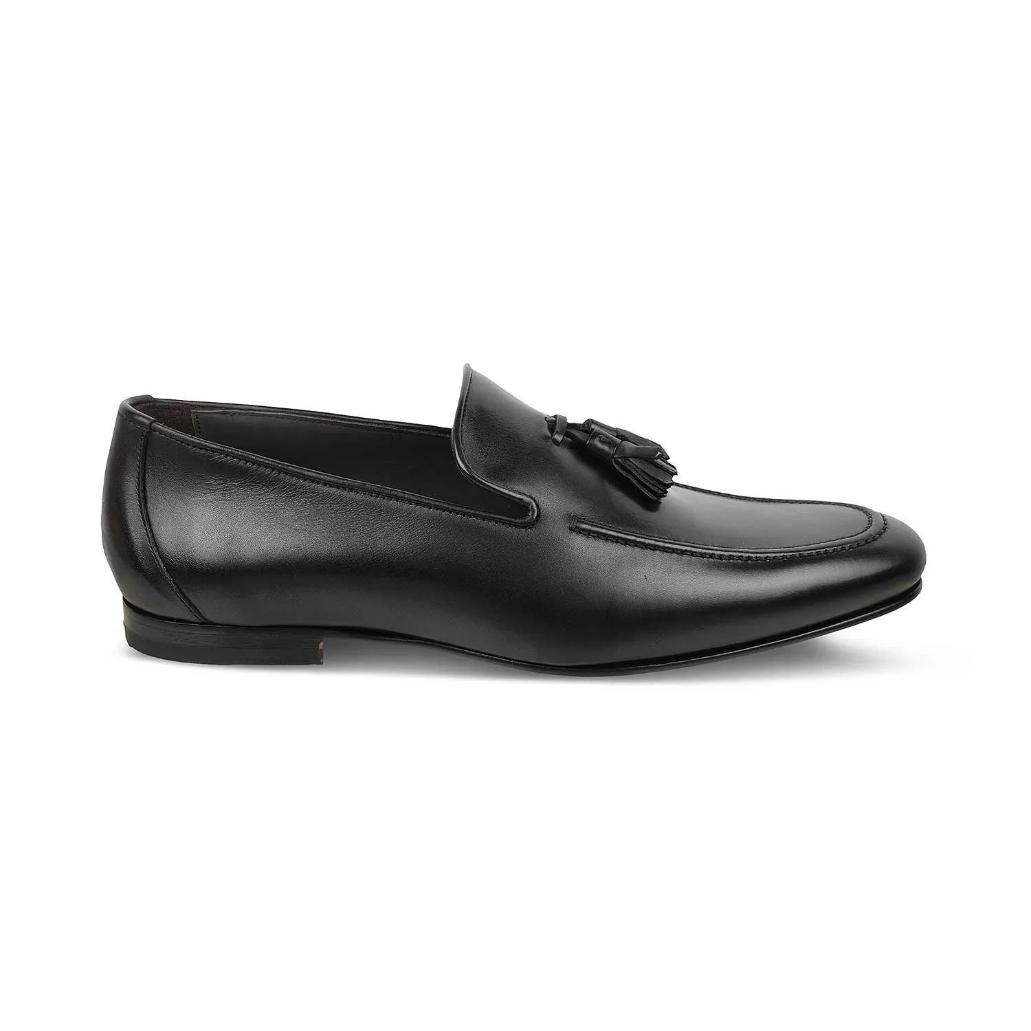 The Mancio Black Men's Handcrafted Leather Loafers Tresmode