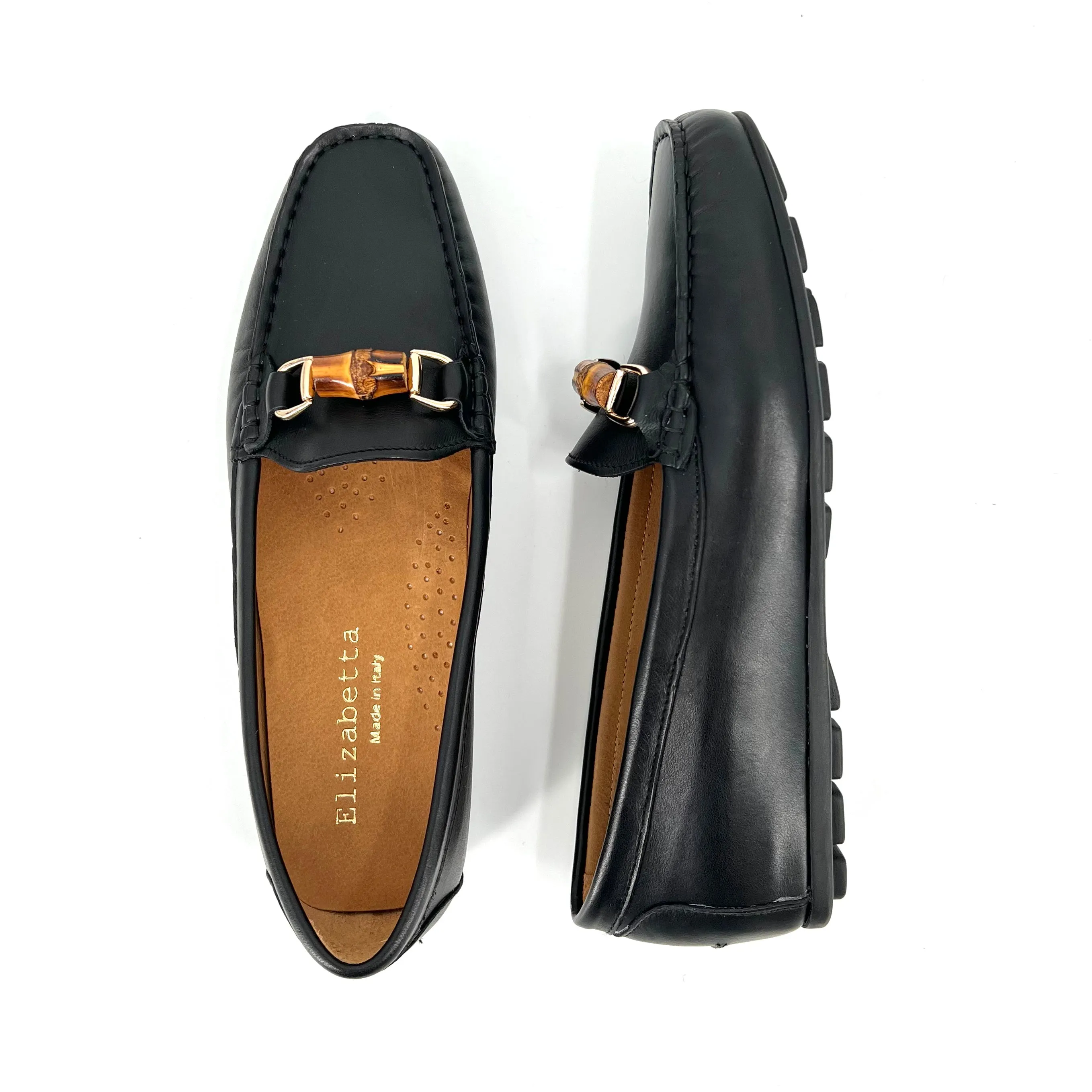 The Moccasin with Bamboo Bit in Black