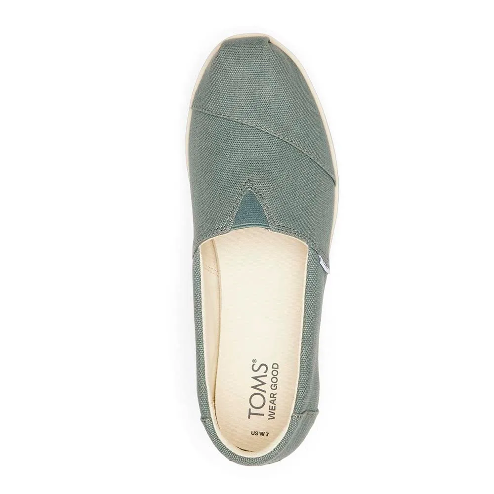 Toms Women's Alp Midform Slip On - Bonsai Green Canvas