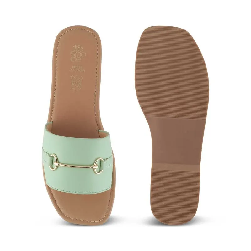 tresmode 231-CAFI GREEN SMART CASUAL FLATS EU/39 UK/6