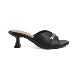 Tresmode Trigger Black Women's Dress Heel Sandals