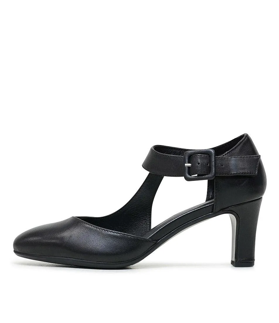 Trinities Black Leather Heels