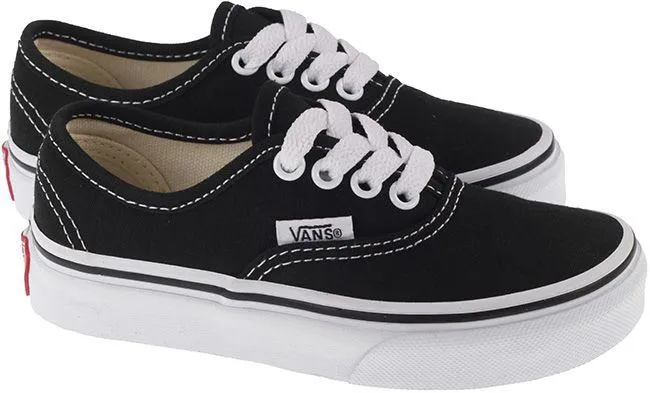 Vans Trainers Kids Authentic Black White