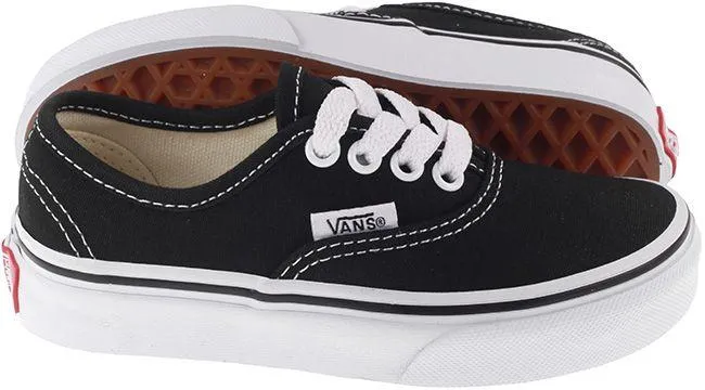 Vans Trainers Kids Authentic Black White