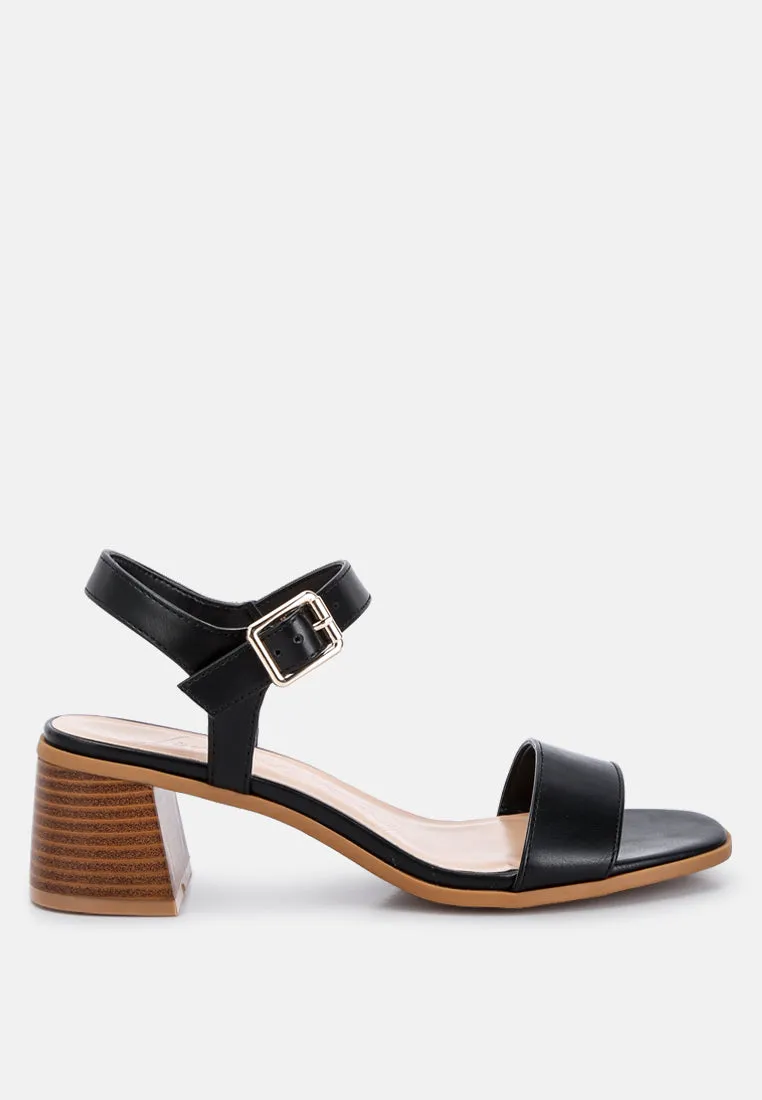 Varya Stacked Heel Sandals