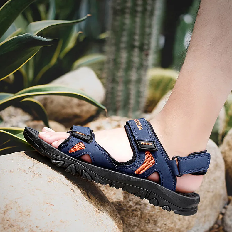 Velcro Sandals Men Summer Breathable Beach Shoes