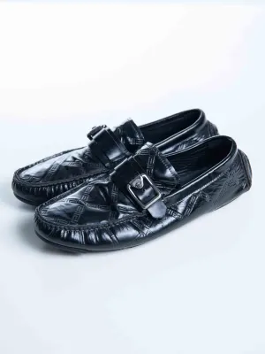 Versace Leather Loafers Black