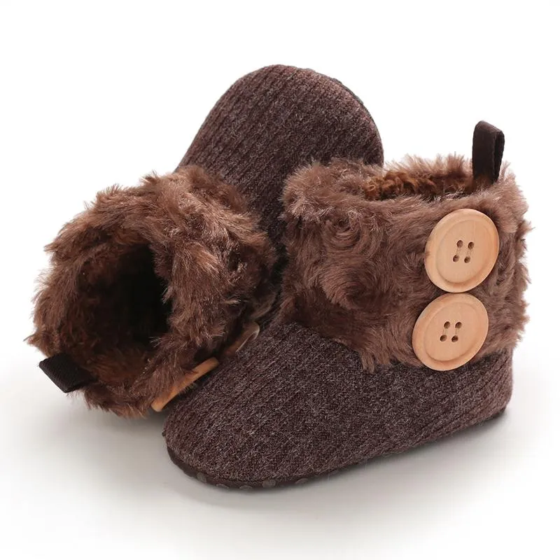 Warm Plush Boots - Brown