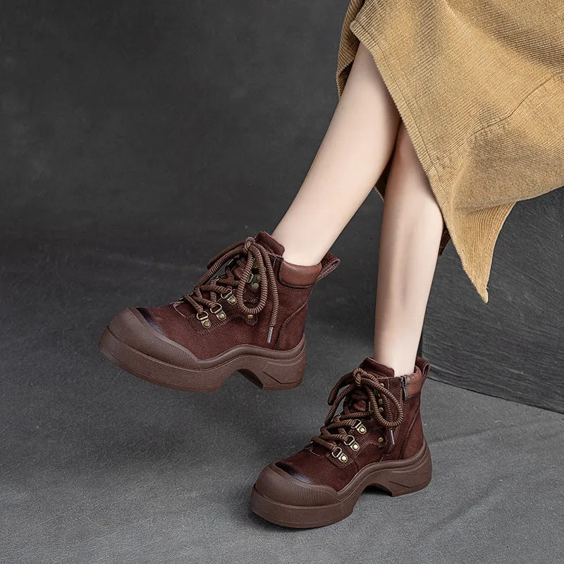 Women Casual Furred Warm Platform Ankle Boots