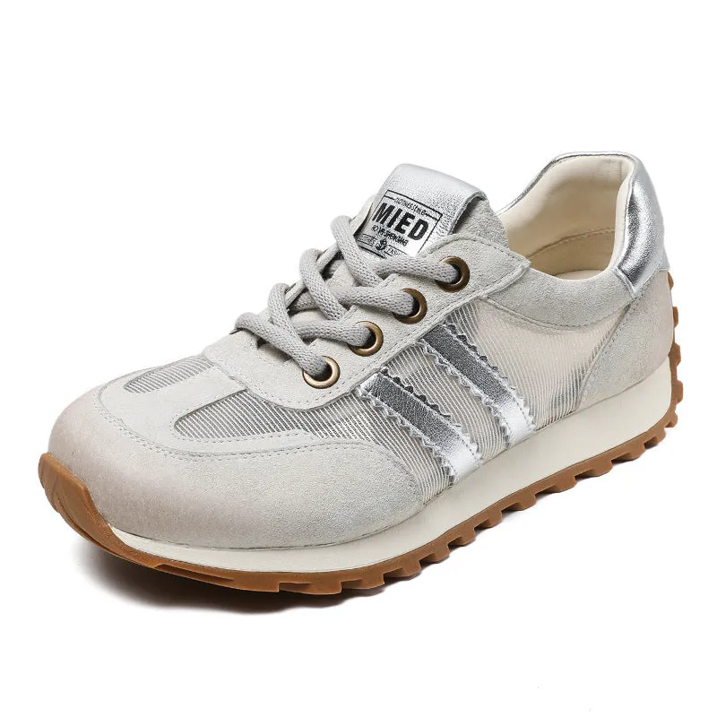 Women Fashion Breathable Leather Casual Training Sneakers