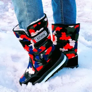 Women winter mid calf platform thick fur warm snow boots