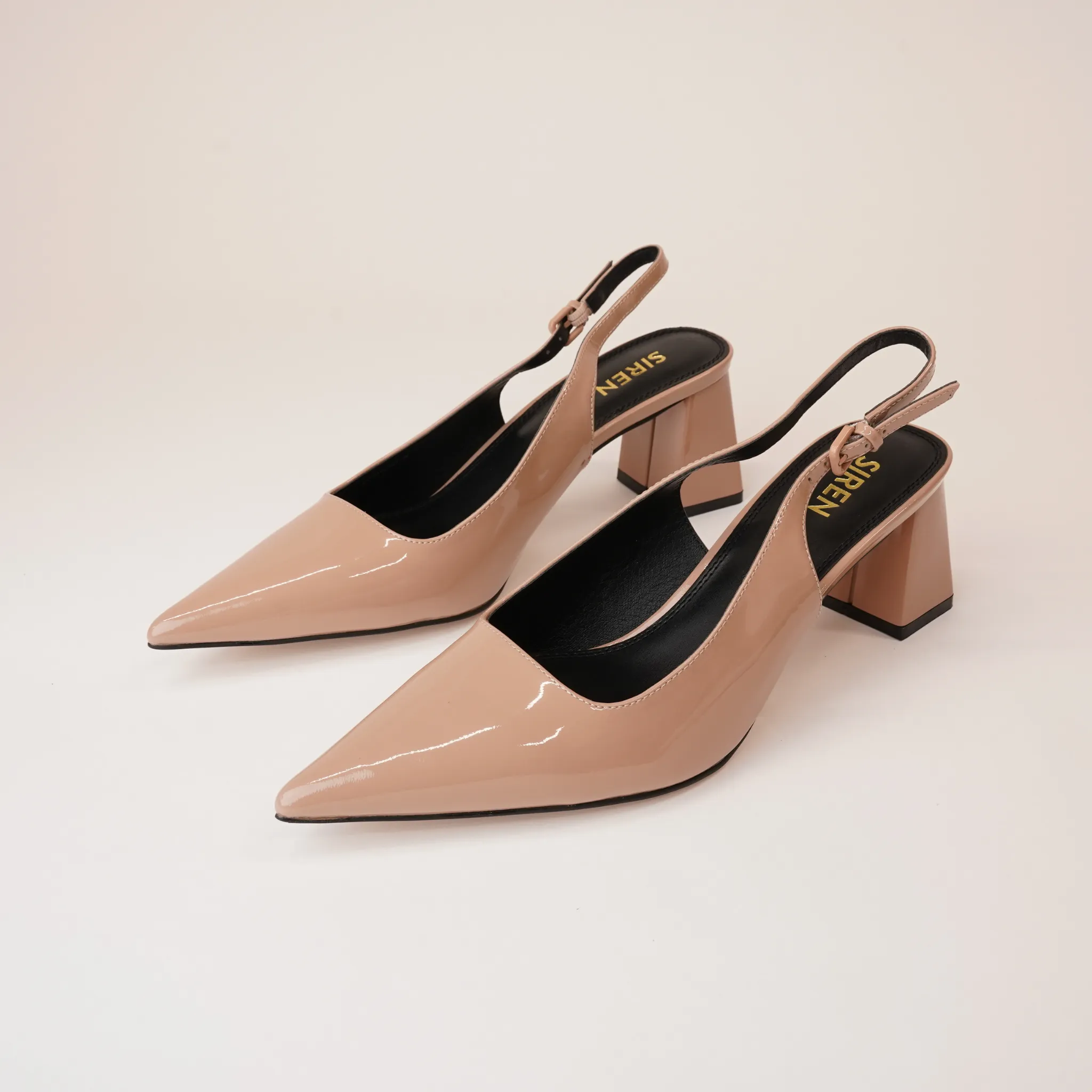 Yarra Almond Patent Leather Heels