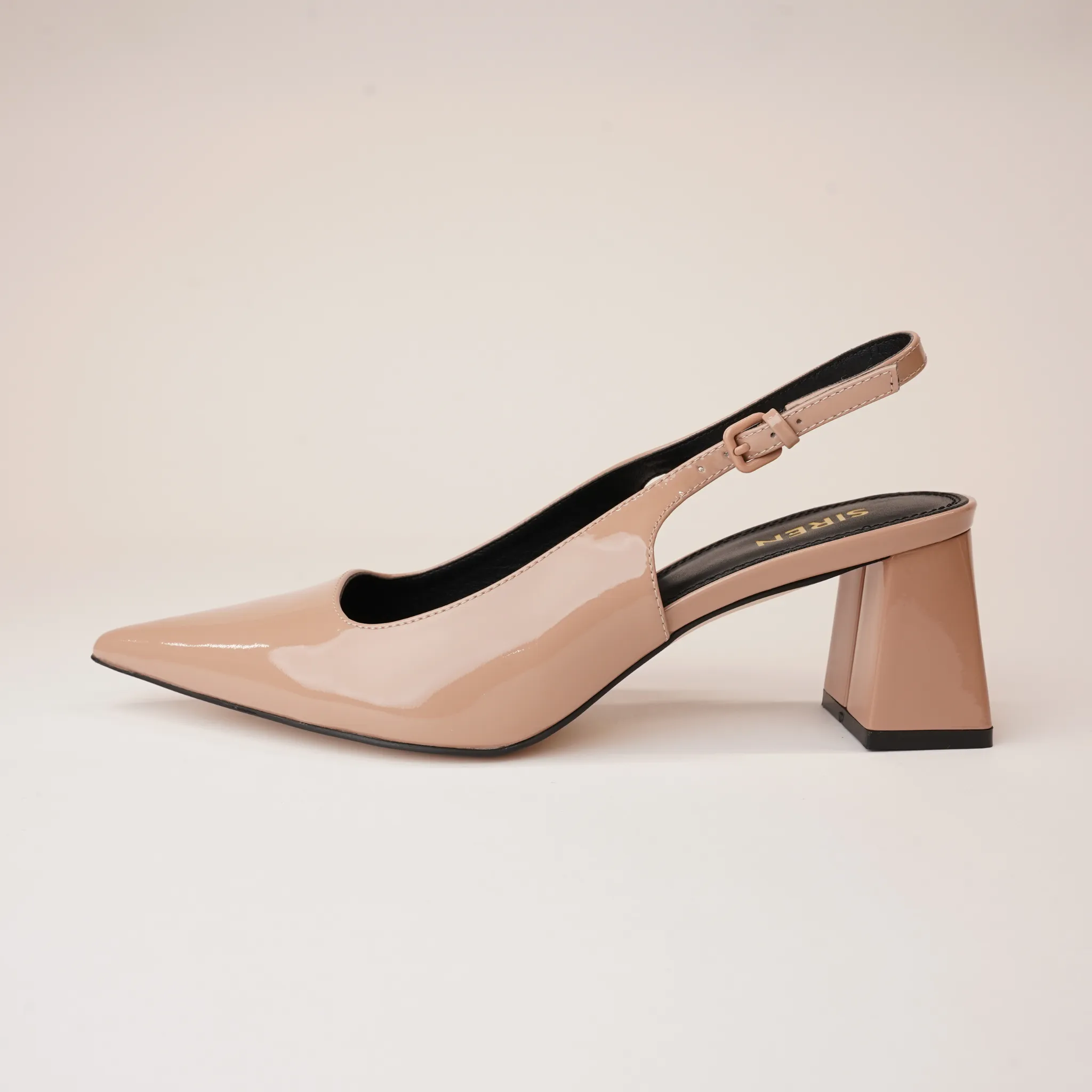 Yarra Almond Patent Leather Heels