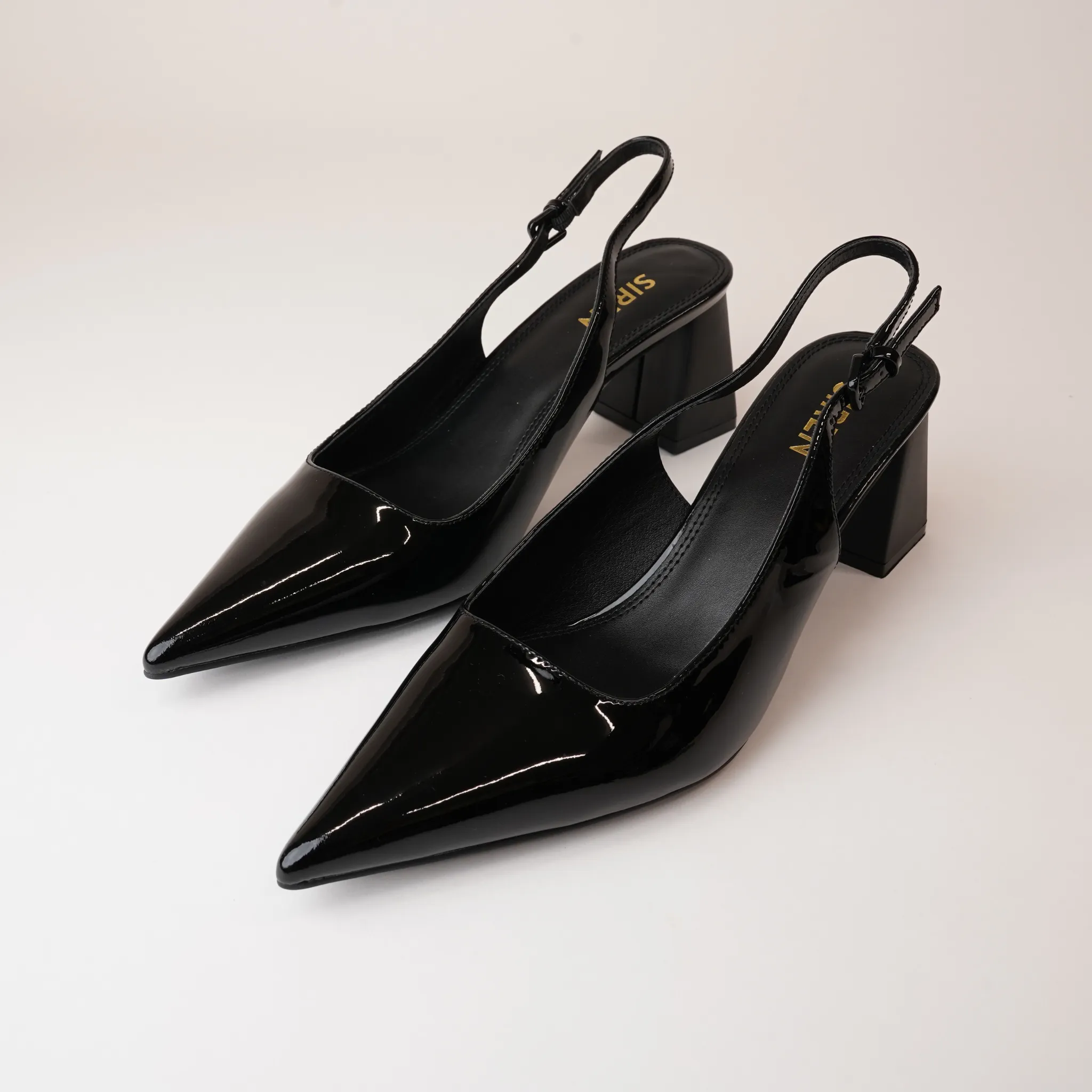 Yarra Black Patent Leather Heels