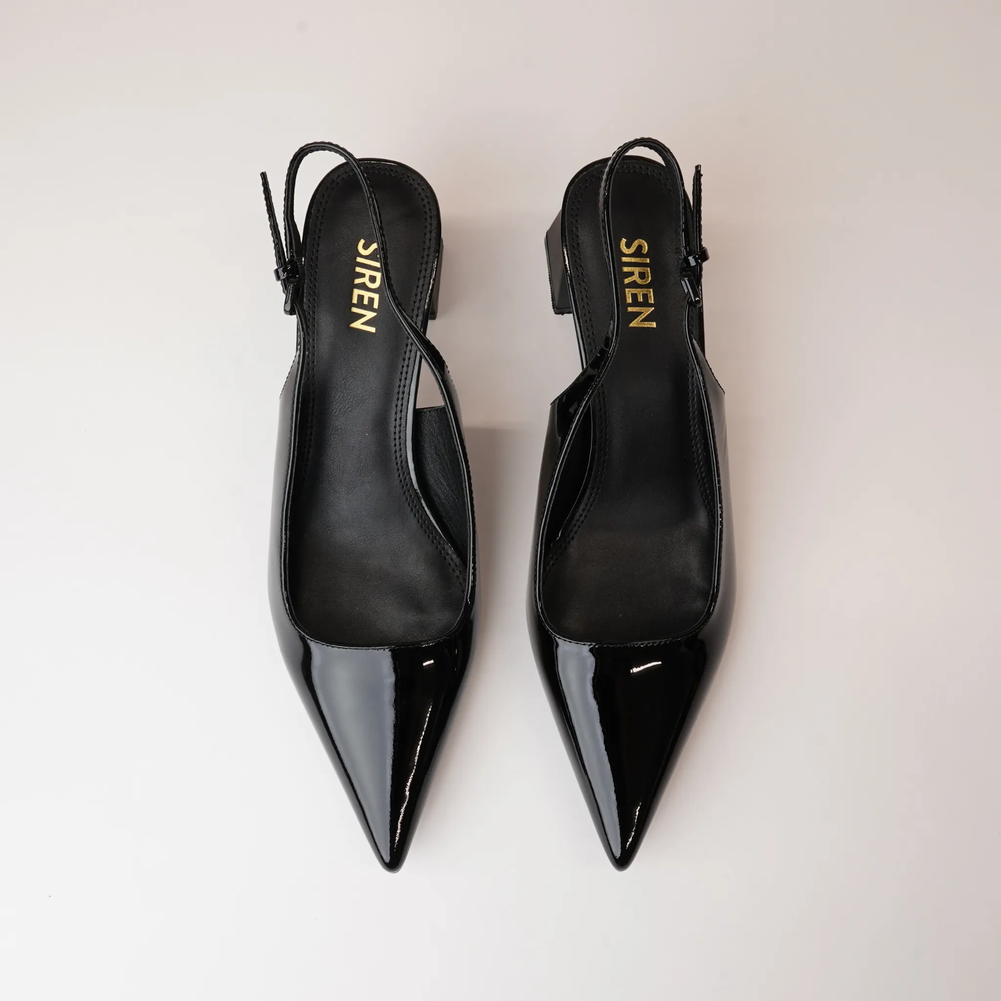 Yarra Black Patent Leather Heels