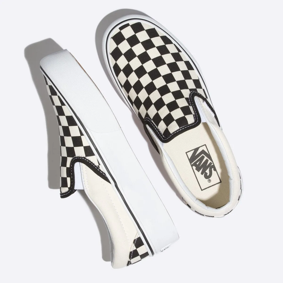 Zapatillas Classic Slip On Platform - Black & White Checker